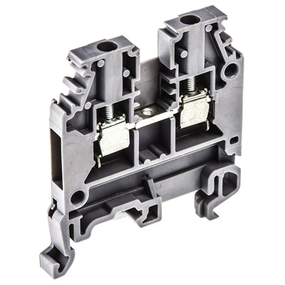 Entrelec SNA Series Grey DIN Rail Terminal Block, 2.5mm², Single-Level, Screw Termination