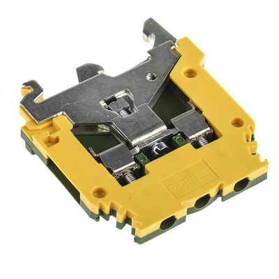 Entrelec SNA Series Green/Yellow Earth Terminal Block, 2.5mm², Single-Level, Screw Termination