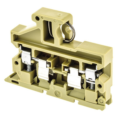 Weidmuller ASK Series Brown Fused DIN Rail Terminal, Single-Level, Screw Termination, Fused