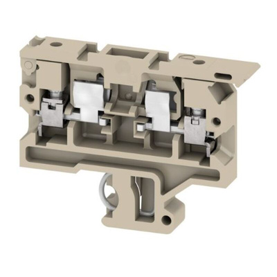 Weidmuller ASK Series Brown Fused DIN Rail Terminal, Single-Level, Screw Termination, Fused