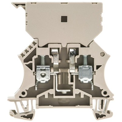 Weidmuller WSI Series Brown Fused DIN Rail Terminal, Single-Level, Screw Termination, Fused