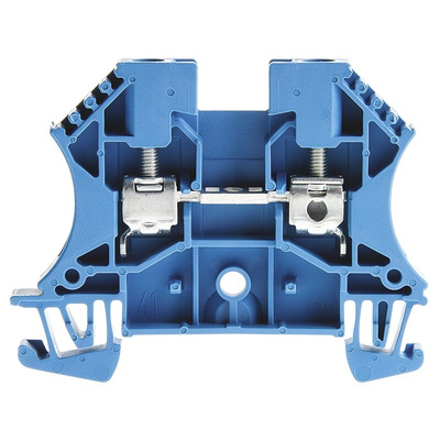 Weidmuller WDU Series Blue Feed Through Terminal Block, 4mm², Single-Level, Screw Termination, ATEX