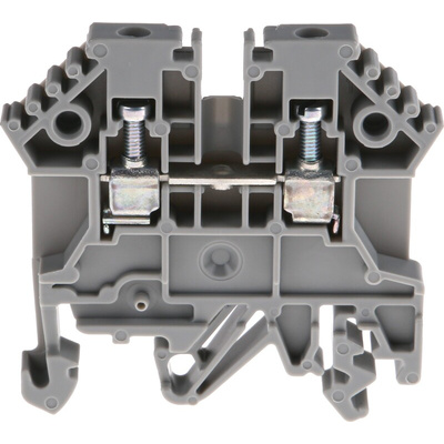 RS PRO Grey Feed Through Terminal Block, 0.2 → 2.5mm², Single-Level