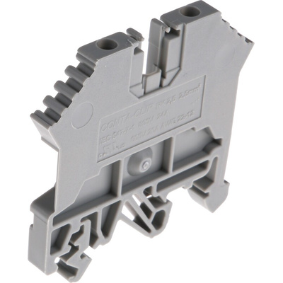 RS PRO Grey Feed Through Terminal Block, 0.2 → 2.5mm², Single-Level