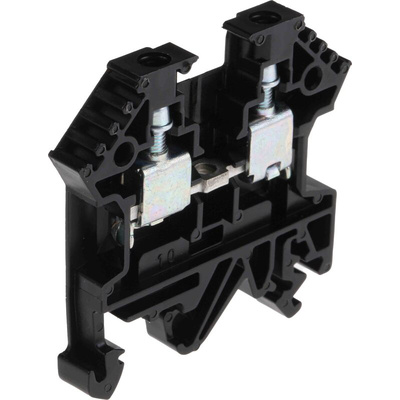 RS PRO Black DIN Rail Terminal Block, 0.2 → 4mm², Single-Level