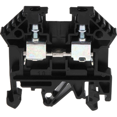 RS PRO Black DIN Rail Terminal Block, 0.2 → 4mm², Single-Level
