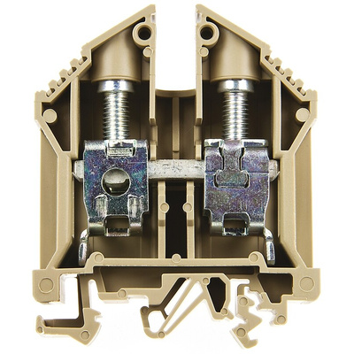 RS PRO Brown DIN Rail Terminal Block, 2.5 → 35mm²
