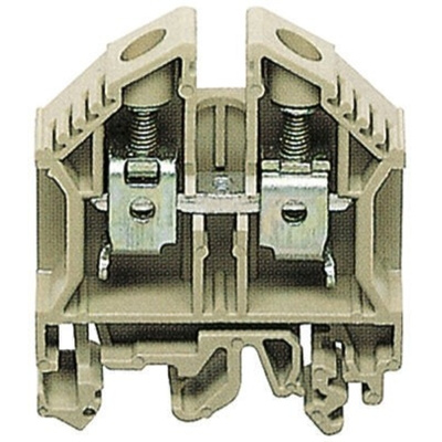 RS PRO Brown DIN Rail Terminal Block, 2.5 → 16mm², Screw Termination