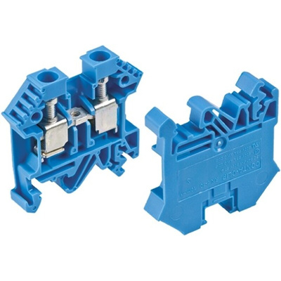 RS PRO Blue DIN Rail Terminal Block, 0.2 → 10mm²