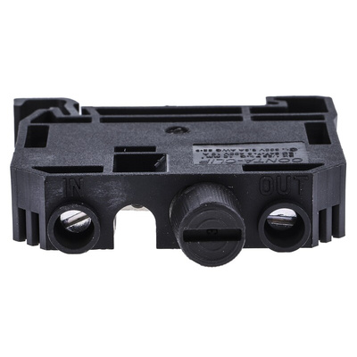 RS PRO Black Fused DIN Rail Terminal, 0.5 → 10mm², Screw Termination, Fused