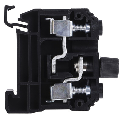 RS PRO Black Fused DIN Rail Terminal, 0.5 → 10mm², Screw Termination, Fused