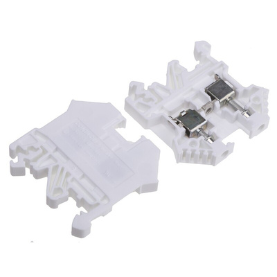 RS PRO White DIN Rail Terminal Block, 0.2 → 4mm², Single-Level