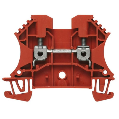 Weidmuller WDU Series Red Feed Through Terminal Block, 2.5mm², Single-Level, Screw Termination, ATEX