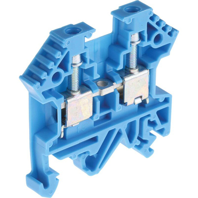 RS PRO Blue Feed Through Terminal Block, 0.2 → 4mm², Screw Termination