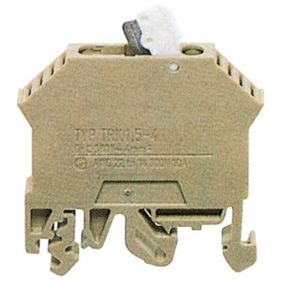 RS PRO Brown DIN Rail Terminal Block, 0.5 → 5mm², Screw Termination