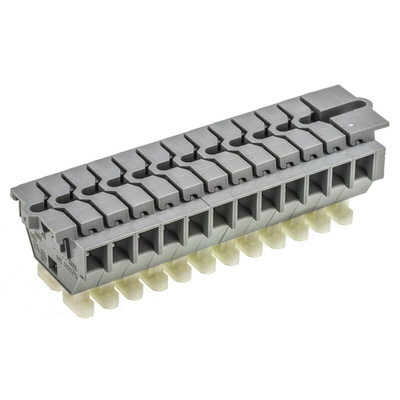 Wago 261 Series Grey Terminal Strip, 2.5mm², Single-Level, Clamp Termination