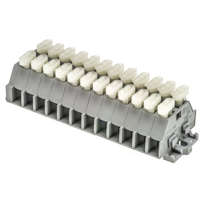 Wago 261 Series Grey Terminal Strip, 2.5mm², Single-Level, Clamp Termination