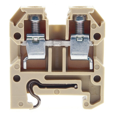 Weidmuller AKZ Series Brown Standard Din Rail Terminal, 4mm², Single-Level, Screw Termination