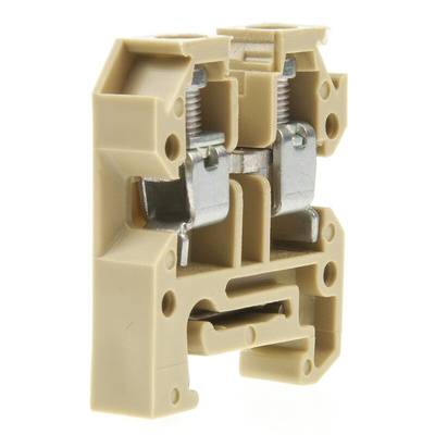 Weidmuller AKZ Series Brown Standard Din Rail Terminal, 4mm², Single-Level, Screw Termination