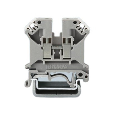 Phoenix Contact UK 2.5 N Series Grey DIN Rail Terminal Block, 0.2 → 2.5mm², Single-Level, Screw Termination, ATEX