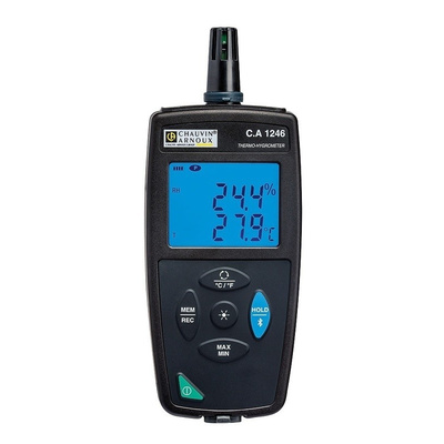Chauvin Arnoux C.A 1246 Digital Hygrometer, Max Temperature +140 °F, +60 °C, Max Humidity 98%RH