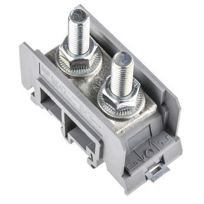Entrelec SNA Series Grey Feed Through Terminal Block, 50mm², Single-Level, Bolt Termination