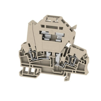 Weidmuller ZSI Series Beige Fused DIN Rail Terminal, 2.5mm², Single-Level, Clamp Termination, Fused