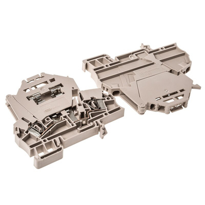 Weidmuller ZSI Series Beige Fused DIN Rail Terminal, 2.5mm², Single-Level, Clamp Termination, Fused