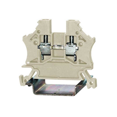 RS PRO White Feed Through Terminal Block, Single-Level, Cage Clamp Termination