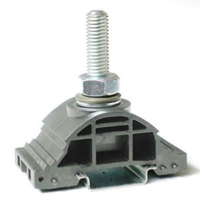 RS PRO Grey DIN Rail Terminal Block, 150mm², 1-Level, Bolt Termination