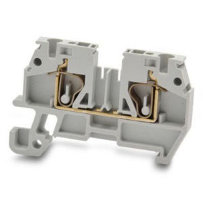 RS PRO Grey Feed Through Terminal Block, 2.5mm², 1-Level, Spring Termination