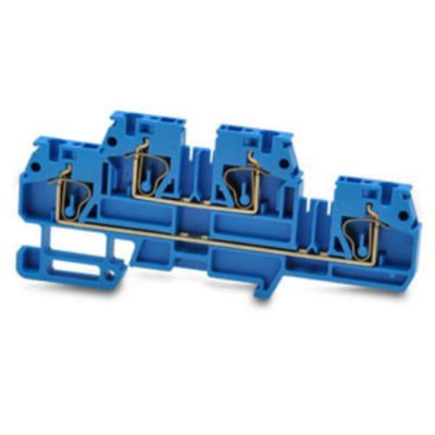RS PRO Blue Feed Through Terminal Block, 2.5mm², 2-Level, Cage Clamp Termination