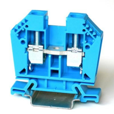 RS PRO Blue Feed Through Terminal Block, 25mm², 1-Level, Cage Clamp Termination
