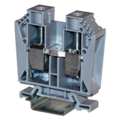 RS PRO Grey Feed Through Terminal Block, 50mm², 1-Level, Cage Clamp Termination