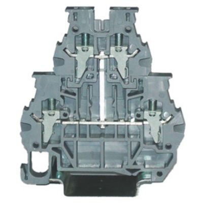 RS PRO Grey Disconnect Terminal Block, 4mm², 1-Level, Clamp Termination