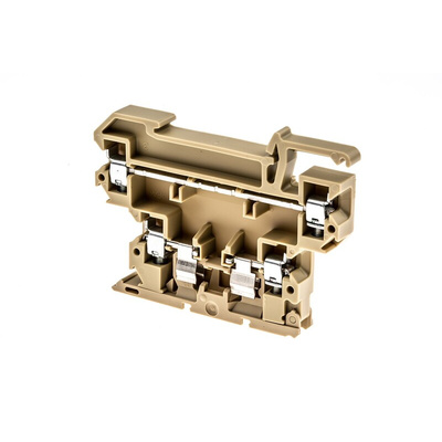 Weidmuller KDKS Series Brown Fused DIN Rail Terminal, 4mm², Double-Level, Screw Termination, Fused