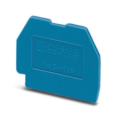 Phoenix Contact D-MT 1.5 BU Series End Cover for Use with DIN Rail Terminal Blocks