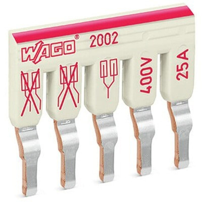 Wago TOPJOB S Series Staggered Jumper for Use with DIN Rail Terminal Block, 25A