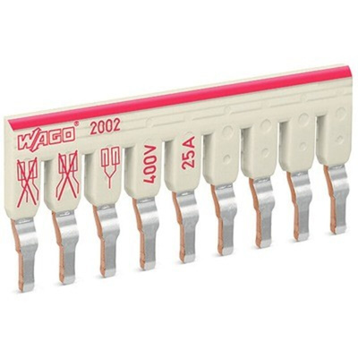 Wago TOPJOB S Series Staggered Jumper for Use with DIN Rail Terminal Block, 25A