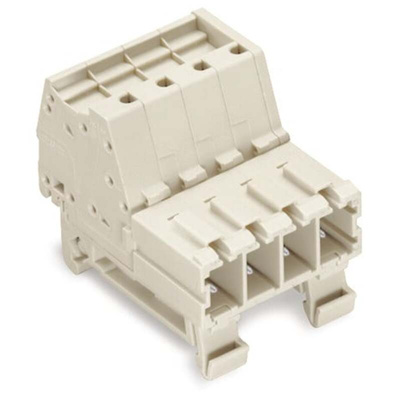 Wago 831 Series Male Connector for Use with Female Connector, 41A, CSA