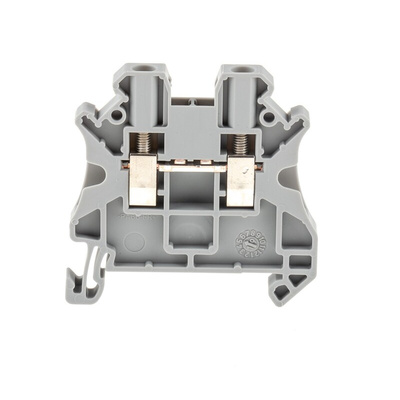 Phoenix Contact UT 2.5 Series Grey Feed Through Terminal Block, 0.14 → 4mm², Single-Level, Screw Termination,