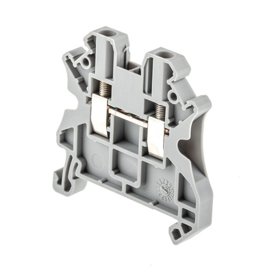 Phoenix Contact UT 2.5 Series Grey Feed Through Terminal Block, 0.14 → 4mm², Single-Level, Screw Termination,