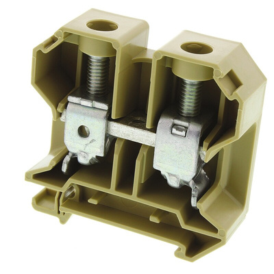 Weidmuller SAK Series Beige Feed Through Terminal Block, 35mm², Single-Level, Screw Termination