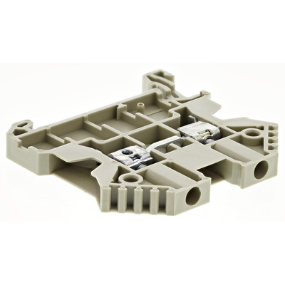 RS PRO Beige Feed Through Terminal Block, 2.5mm², Single-Level, Screw Termination