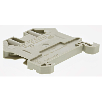 RS PRO Beige Feed Through Terminal Block, 2.5mm², Single-Level, Screw Termination