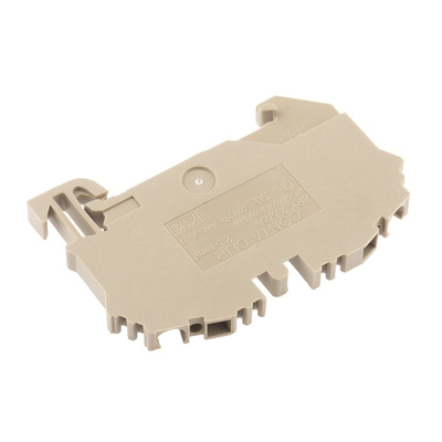 RS PRO Grey DIN Rail Terminal Block, 2.5mm², Single-Level, Spring Clamp Termination