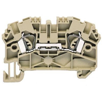 RS PRO Blue DIN Rail Terminal Block, 2.5mm², Double-Level, Spring Clamp Termination