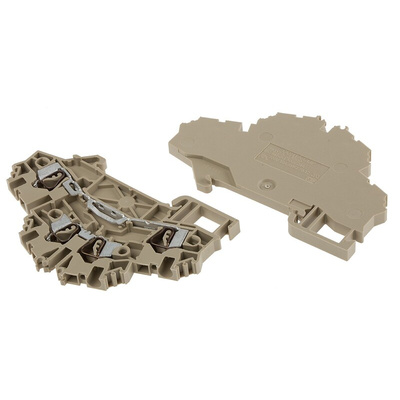 RS PRO Grey Double Level Terminal Block, 2.5mm², Double-Level, Spring Clamp Termination