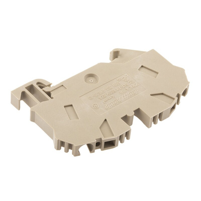 RS PRO Grey DIN Rail Terminal Block, 4mm², Double-Level, Spring Clamp Termination