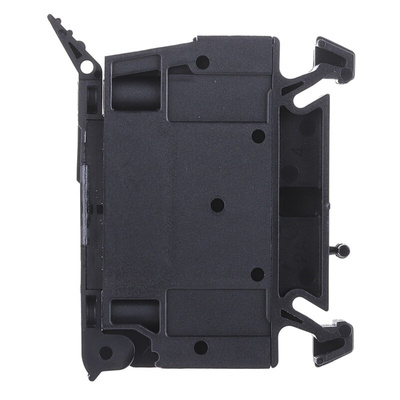 Weidmuller W Series Black Fused DIN Rail Terminal, Single-Level, Screw Termination
